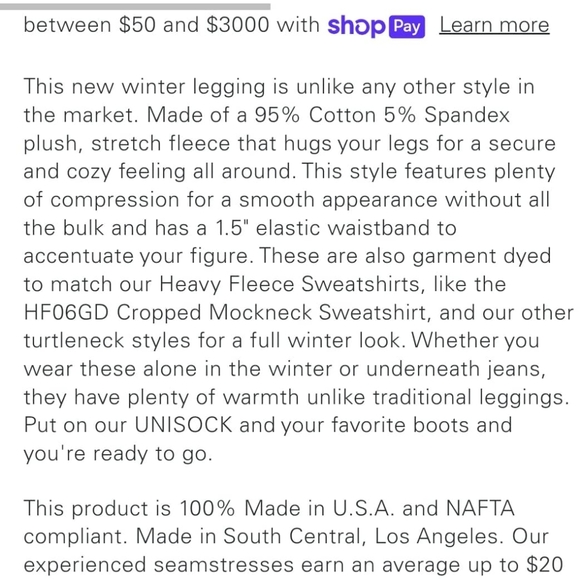 Winter fleece leggings - Picture 2 of 3